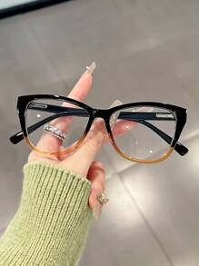 Women's Fashion Eyeglasses, Transparent Lenses, Unisex For Everyday Wear, Suitable For Selfies, Parties And Gatherings With Friends