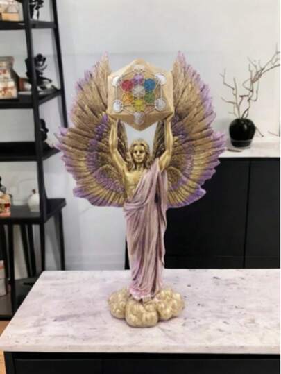 Arcángel Metatron Figura De Resina De 35 Cm figura religiosa arcángel Metatrón escultura resina decoración espiritual protección hogar colección altar