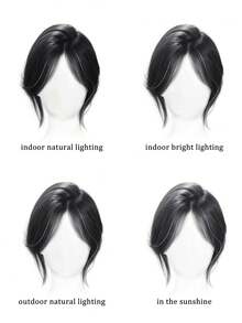 Synthetic Bangs Wig For Women With Natural Fluffiness And Increased Hair Volume 3D Eight Character Facelift Bangs Middle Part Fake Bangs Fringe Synthetic Topper Hairpiece Clip-In Bang Extension Natural Invisible Clourse Hairpiece Women