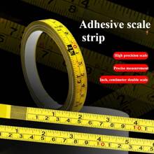 [Thick & Durable + High Precision] 3 Meters, 5m Tape Measure & 1m, 2m Steel Adhesive Measuring Tape, Dual Inch/Metric Scale, Woodworking, Electrician Tools, Rubber Anti-Drop Shell + Strong Adhesive, Workbench, Saw Table, Drawing Table Portable Measuring Kit