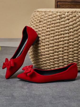 WHDXY 1 双女士平底鞋，新款春夏休闲孕妇软底柔和淑女风格平底鞋，黑色工作鞋，华丽柔和的法式风格，可搭配连衣裙，蝴蝶结点缀芭蕾平底鞋