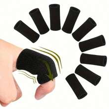 10 piezas de mangas de compresión elásticas para los dedos, de material de nailon, soporte y protección para deportes y lesiones, adecuadas para baloncesto y voleibol. Adecuado para deportes y ejercicio, regalo perfecto, equipo de soporte deportivo | Soporte para pulgares | Mangas cosidas