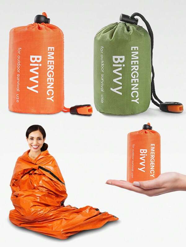 Outdoor Emergency Sleeping Bag, Survival Camping Bag, Lightweight & Foldable, Suitable For Hiking, Camping, Survival Equipment