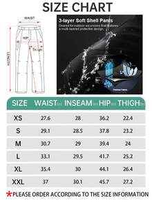 TECTOP 女士保暖软壳户外运动裤，带拉链侧袋，防风防水，适合秋季和寒冷冬季穿着，随机Logo发货，抓绒面料。