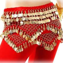 Music Festival Belly Dance Waist Chain Hip Scarf, Hand-Inlaid Exotic Stage Performance Essential Clothing - Multicolor - View 3