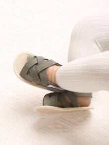 1 Pair Infant Open Toe PU Leather Bottom Infant Sandals & Slippers, For Summer - Green - View 7