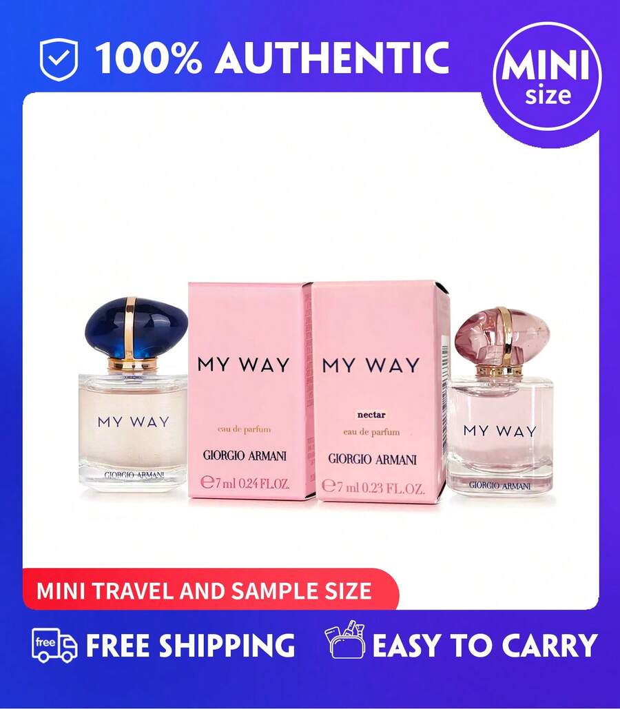 Armani Beauty Ladies My Way Eau De Parfum Splash(Miniature) 7ml/0.24fl.Oz ,My Way  - Eau De Parfum 7ml/0.23fl.Oz - Perfume For Women, Fragrances EDP Womens |Perfume Mini[ Perfect For Use On The Road] - My Way 7ml + Nectar 7ml - View 1