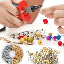 340Pcs/Box Lobster Clasps Open Jump Rings Curved Beads Kit For Handmade Bracelet Necklace Jewelry Making - Multicolor - View 4