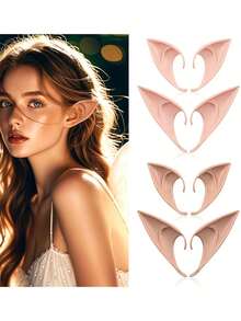 1pc/5pcs Ears Costume Ears Vampire Denture Demon Artificial Ear Halloween - Multicolor - View 6