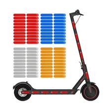 20pcs Night Warning Sticker 19mm PVC Reflective Stripe Dustproof Waterproof Scooter Eflective Decals - Multicolor - View 5