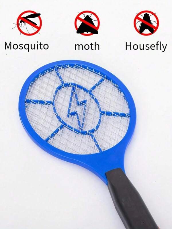 1pc, Powerful Electric Fly Swatter & Mosquito Killer - Battery-Powered Handheld Insect Repellent Racket With Durable Stable Design, Portable Insect Trap For Indoor, Home, Office, Outdoor, Backyard, Courtyard, Camping, Hiking, Travel And Picnics - Effective Mosquito Eradication & Pest Control Gadget (Battery Not Included)