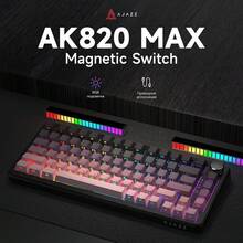 AJAZZ AK820MAX Magnetic Switch Side Engraved Keycap Wired Mechanical Keyboard RGB DIY Game Office Keyboard - Multicolor - View 12