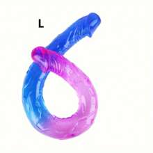 Double Anal Penetration Sex Toy Double Big Dildo Adult Goods Realistic Flexible Jelly Penis Cock Butt Plug G-Spot Stimulation,Sex Toys.Sexy Toys