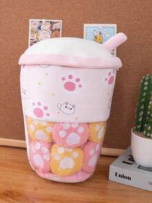 Cute Bag Of Boba Tea Plushies Toy, Stuffed Bubble Tea Plush Pillow, Removable Soft Snack Tea Cup Shaped Pillow Creative Gifts For Kids - 6 Dolls - Multicolor - View 12