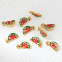 1 Pc Fashion Jewelry Compact Pendant Cherry Strawberry Mango Watermelon Stainless Steel Fruit DIY Women's Vacation Beach Accessories And Accessories