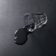 Alfombrilla de ratón con letras rosadas para juegos, teclado de juego de piel sintética suave de alta calidad, redonda, impermeable, antideslizante, para computadora portátil y computadora de oficina - Negro - Ver 4