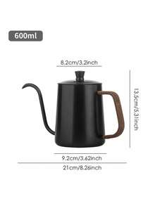 choxila 1个600毫升大容量手冲咖啡壶，不锈钢咖啡壶，手冲咖啡壶，适用于家庭、办公室、咖啡馆、户外露营，带挂耳鹅颈壶 - 600ml - 查看 11