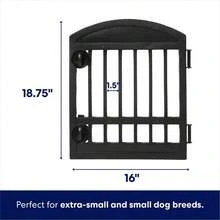 4-Panel Plastic Exercise Dog Playpen, 24"H, Black - Black - View 3