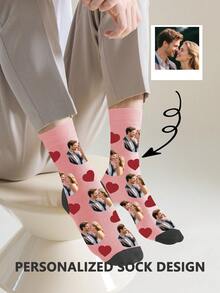 1 Pair Custom Face Socks, Custom Photo Sock, Custom Printed Socks, Personalized Funny Face Socks, Custom Picture Socks, Put Any Face On The Socks, Anniversary Gift, Cozy