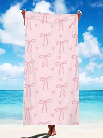 1pc Ultra Soft Microfiber Printed Butterfly Pattern Beach Towel, Home Decor, Suitable For Beach, Pool, Camping And Travel, Extremely Comfortable