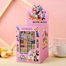 Sanrio 1pc 12pcs Erasable Gel Pen, 0.5mm Midpoint, Lightweight Plastic, Various Cartoon Designs, Including Mickey Mouse Design, Suitable For School And Office Stationery Back To School