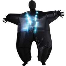 Morph Costumes Light-Up Inflatable Megamorph Costume - Fun Fancy Dress Fat Suit For Adults, Perfect For Halloween Parties And Unique Dress-Up Events - Black - View 2