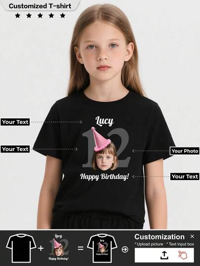 Custom Personalized T-Shirt, Girls Sport T-Shirt, Breathable, A Fatkungift, - Add Images To Design Your Own Personalized Printed T-Shirt