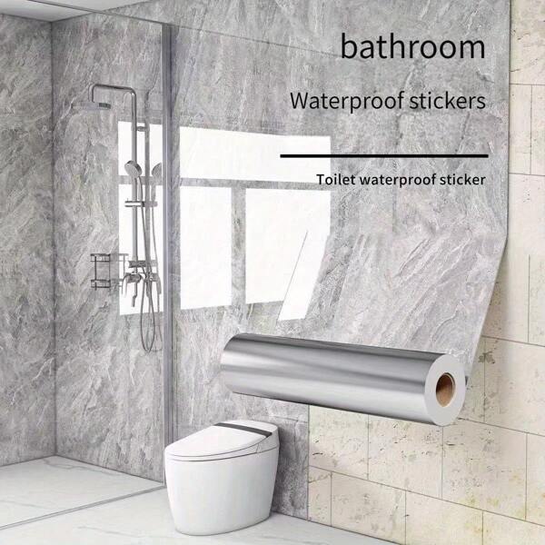 Papel pintado autoadhesivo e impermeable para baño - Pegatinas fáciles, Adhesivos de azulejos de mármol a prueba de humedad, Adecuado para decoración de baño y cocina
