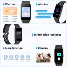 LIGE LIGE Neues Damen Smartband 123+ Sportmodus, Wettervorhersage, Foto-Timing, mehrere benutzerdefinierte Zifferblätter, Sportaufzeichnung, modisches Multifunktions-Sportarmband