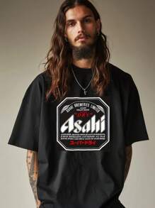 1pc Creative Graphic T-Shirt | Beer Label Printing | Unique Creative Design, Artistic Style, Unisex, All Seasons, Perfect Gift For Your Loved Ones, Friends And Family.
