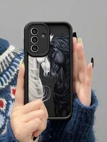 1 pieza Funda de teléfono a prueba de golpes con estampado de caballo de moda, compatible con la serie Galaxy A06/A16/A26/A25/A35/A53/A54/A55/S23/S24/25ULTRA - Multicolor - Ver 3