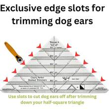 Local Shipping-Designed For Half-Square Triangles, Strip Piecing, Block Construction - Ideal Stencil & Tool For Quilters-Slotted Trimmer - Acrylic Template Ruler For Accurate Cutting And Trimming - - default - View 4
