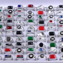 10pcs/Pack Vintage Faux Stone Encrusted Zinc Alloy Ring Set, Elegant Luxurious Assorted Styles Unisex Finger Rings For Party, Wedding, Everyday Wear, Fashion Jewelry Gift, Random Styles Shipped