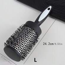 美发圆管卷发刷、导热铝管、尼龙梳、刘海造型工具，用于吹干和造型头发、返校、旅行度假必需品、女士发饰