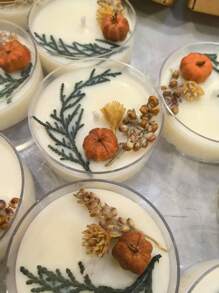 Bougies parfumées à la citrouille et au pin, d'une durée de 48 heures, en cire de soja naturelle, pour une utilisation intérieure, idéales pour les anniversaires, la décoration de la maison et la création d'une ambiance
