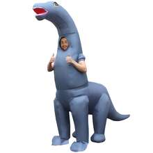 Morph Costumes Jurassic Fun Inflatable Diplodocus Costume For Adults - Unique Fancy Dress For Halloween Parties & Events - Blow Up Dinosaur Outfit - Grey - View 2