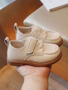 幼儿鞋春秋季宝宝鞋男童防滑真皮软底鞋儿童皮鞋 - 米色 - 查看 4