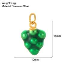 1 Pc Fashion Jewelry Compact Pendant Cherry Strawberry Mango Watermelon Stainless Steel Fruit DIY Women's Vacation Beach Accessories And Accessories