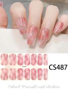 14 Pcs Nail Stickers, Glitter Design Butterfly Flower Heart, Full Wrap Nail Art Stickers, Colorful Nail Polish Nail Stickers, Salon Nail Art Nail Art Set For Women - Follow Your Heart - View 13