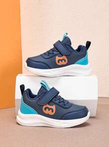 1 Paar leichte Jungen Sportschuhe mit weicher Sohle, Lederobermaterial, wasserdicht, geeignet für den Herbst