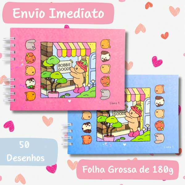 Livro de Colorir 50 Folhas Capa Dura Bob Goods