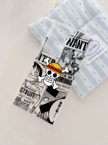 ONE PIECE Cover trasparente per telefono con logo Skull e motivo Straw Hat di One Piece, compatibile con e Galaxy