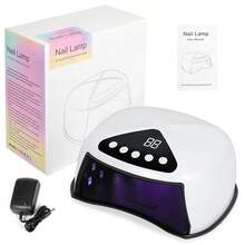 Nail Lamp, Non Black Hand High-Power Nail Baking Lamp Set, Quick Drying Nail Polish Adhesive Nail Tool, Hand Beauty - US A Type Plug(110-127V) - View 2