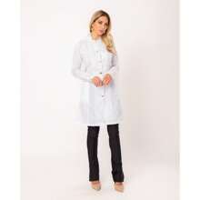 Jaleco Feminino com Botão Acinturado Esteti Cora