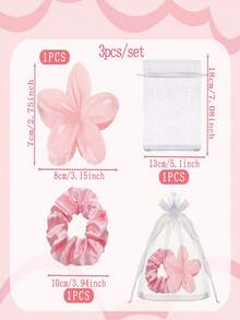 3 件/15 件/套新娘送礼会礼物、伴娘发带求婚礼物，包括花爪夹、缎面发带、欧根纱袋，适用于婚礼、求婚、生日、单身派对和周年纪念礼物 - 彩色 - 查看 15