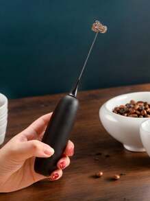 1个便携式可拆卸极简主义电池驱动奶泡器，黑白两色可选 - 彩色 - 查看 1