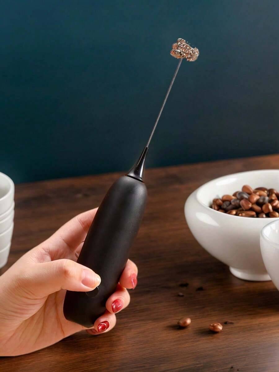 1个便携式可拆卸极简主义电池驱动奶泡器，黑白两色可选 - 彩色 - 查看 1