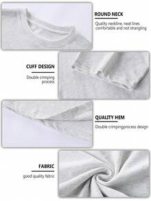 Blueplus Men's Summer Cotton T-Shirt, 220g Weight, 100% Cotton, A Certain Thickness, Versatile And Comfortable To Wear, Very Suitable For Running, Sports, Outdoor Entertainment, | Holiday Gift - 白灰色 - 查看 4