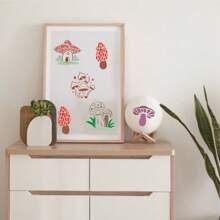 25 Pack 3 Inch Mushrooms Stencils Template, Reusable Boho Mushroom Moon Flowers Stencils For Painting On Wood, Canvas, Tile, Scrapbook, Fabric Decorations DIY Craft