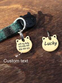 Customizable Pet Tags For Cats, Dogs & Collars, Engraved Cat Tags, Fish-Shaped Cat Tags, Funny Cat Tags, Cat Address Tags, Personalized Key Chains